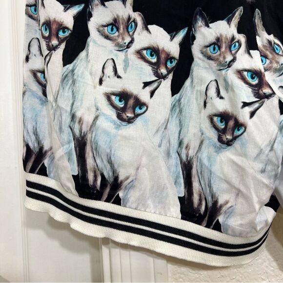 Undercover Jun Takahashi Cat Printed Rayon Shorts Black White New Size 2 - Picture 10 of 15
